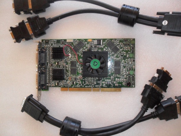 Matrox QID Pro QID-P256Pro PCI-X QUAD Graphics Display Adapter